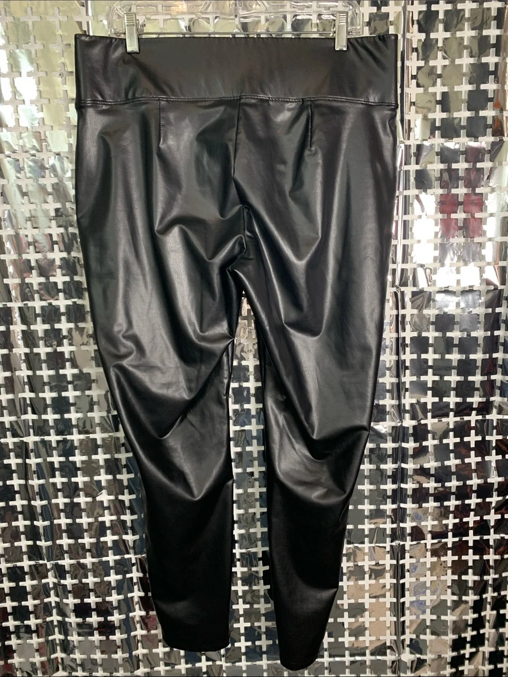 Nine West Black Faux Leather Leggings